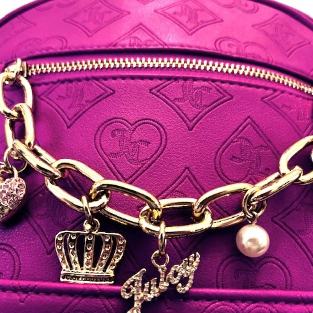 Juicy Couture dark rose/hot pink backpack with adjustable straps NWT